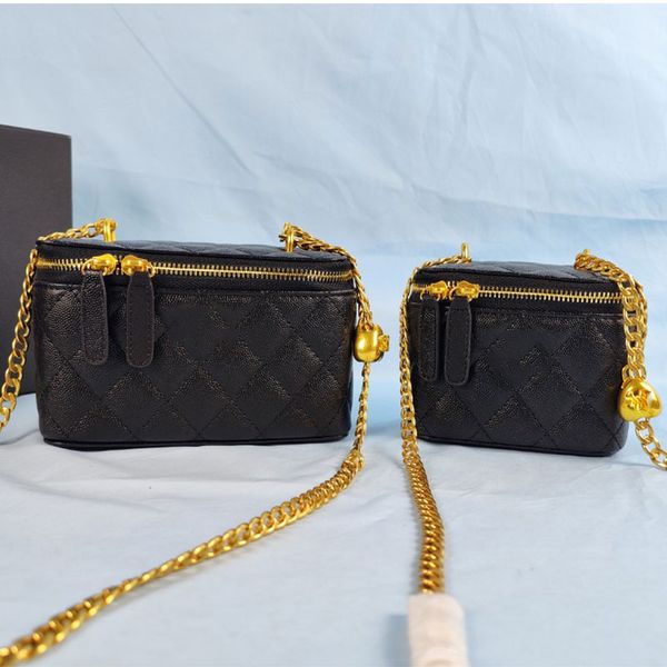 Bolsa de luxo bolsa cosmética bolsa de caixa saco de caixa litchi casas bolsas de mulher categorias de bola amam bolsas de alça de ombro de bola de alta qualidade bolsas de ombro de qualidade crossbody