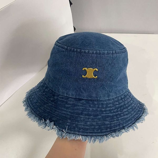 Beanie / Skull Caps Denim Bucket Chapéu Luxo Caps Mulheres Designer Ribbed Sólido Aba Larga Bonnet Chapéus Outdoor Fashion Caps Chapéu Beanie Designer High Qualit 2024