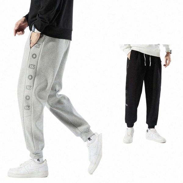 Hip Hop Sweatpants Causal Confortável Jogger Calças Outono Novo Cordão Jogger Track Pants Plus Size Calças de Skate 76Ks #