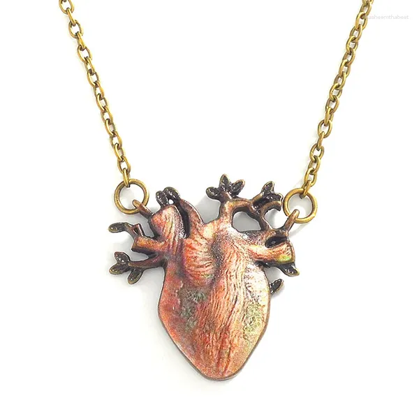 Pingente colares acessórios de páscoa personalidade árvore anatomia coração colar festa feriado aniversário lazer jóias