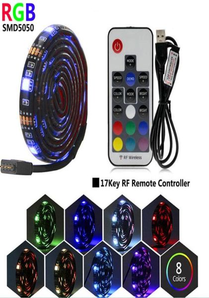 Keys TV Backlight RGB Светодиодная полоса 5V USB Light Light Light Sight Waterpronation для HDTV SN Desktop PC ЖК -монитор Decor Strips1638621