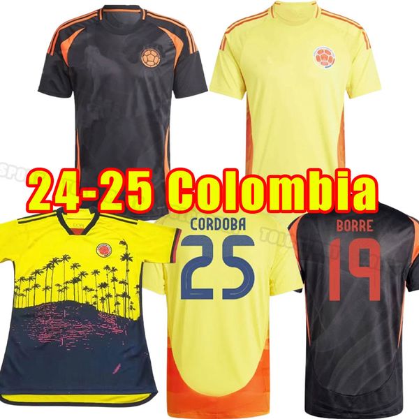 24 25 Maglia da calcio Colombia away 2024 2025 Maglia da calcio JAMES Copa America FALCAO Camiseta de futbol maillot man away versione per giocatore di allenamento per adulti