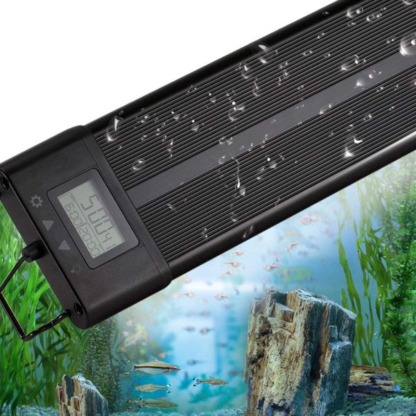 Illuminazione Guscio in lega di alluminio Acquario Luce a led Spettro completo Impermeabile Dimmerabile fai-da-te per lampada per acquario e illuminazione per coltivazione di piante