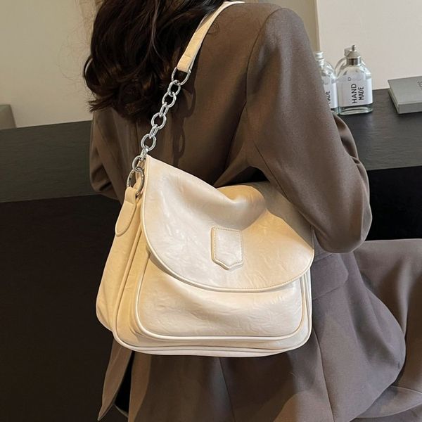 Женская сумка через плечо с цепочкой большой емкости, модная роскошная пригородная сумка, повседневная винтажная дизайнерская женская кожаная сумка YFA2114