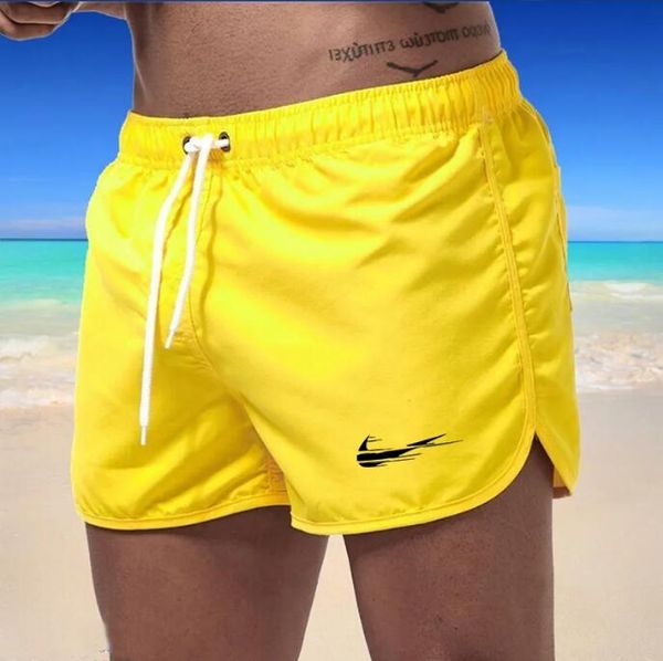 Shorts de praia masculino de marca de luxo, secagem rápida, movimento, surf, roupa de banho, corrida, esporte, oceano, tronco de natação, scanties a4