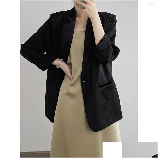 Mulheres ternos blazers primavera e verão 2023 coreano casual solto blazer feminino manga longa oversized terno casaco gota entrega vestuário cl ota7g