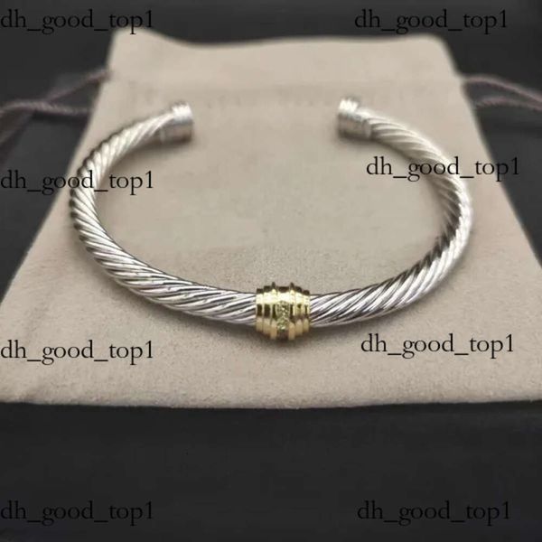 Bracciale di lusso Bracciali con cavo DY Pulsera Designer di gioielli Donna Uomo Argento Oro Perla Testa Bracciale a forma di X David Y Gioielli Regalo di Natale 5mm 119