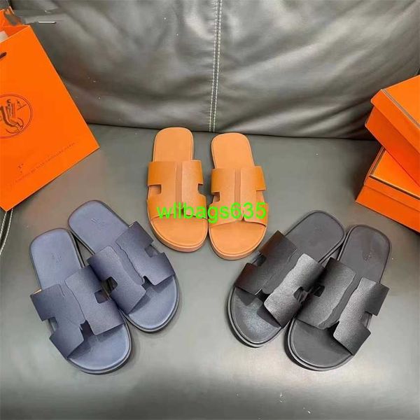 Herren Lzmir Sandalen Leder Hausschuhe Sommer SoftSole Familie Hohe Version Europäische und Amerikanische Neue Strand Flache Unterseite Anti Slip Mode Versat haben logo HBV4