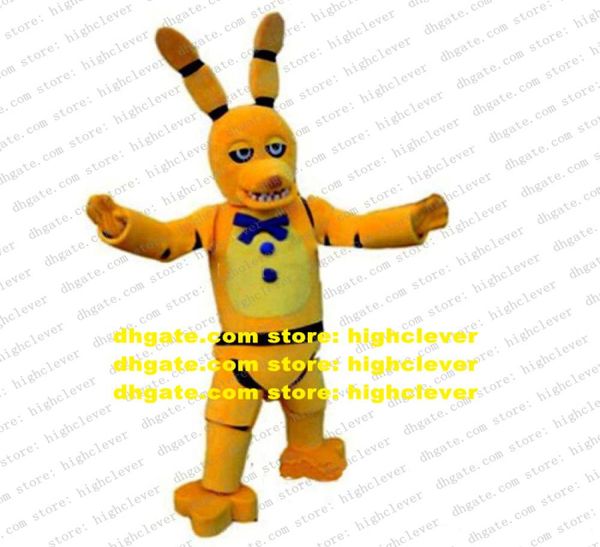 Cinco noites no Freddy039s FNAF brinquedo assustador coelho amarelo mascote traje adulto casar núpcias parque de diversões CX028 Ship6549314