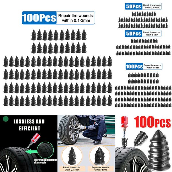 Новинка, 100 шт., автомобильный вакуумный ремонт ногтей, грузовик, мотоцикл, скутер, велосипед, прокол шин, ремонт резиновых инструментов для ногтей, аксессуары для шин
