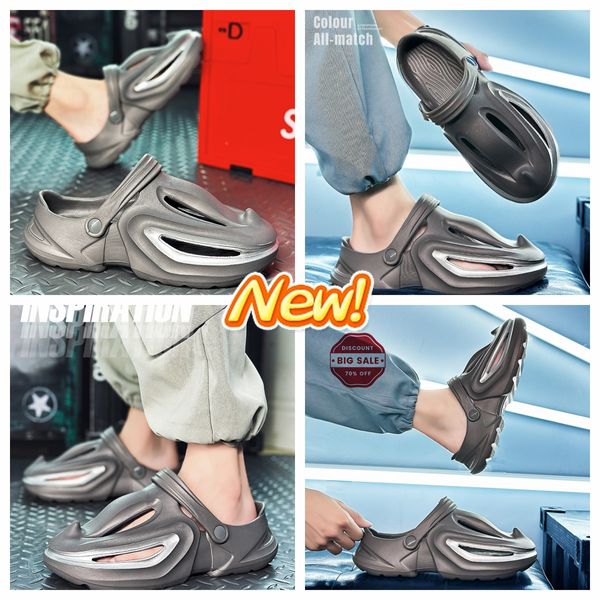 GAI Shark scarpe da spiaggia con suola morbida fatturate scarpe estive da uomo con aumento di altezza sandali da esterno traspiranti Uomo Fabbrica di gomma Cheap Beach Outdoor Hole EUR40-45