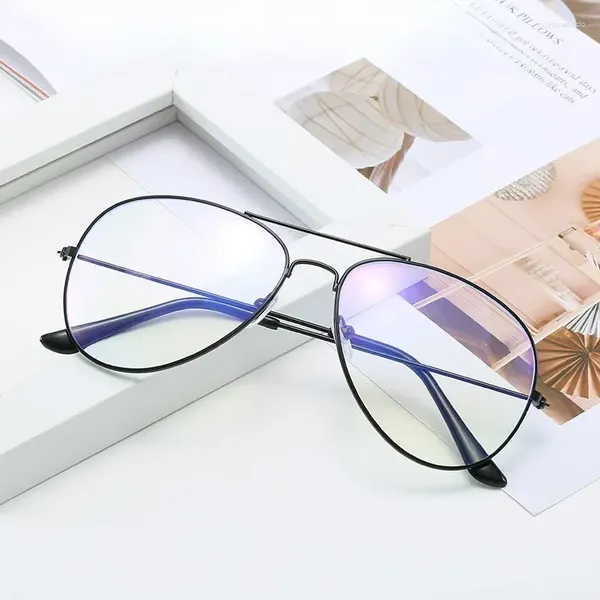 Sonnenbrille Retro Myopie Brille Frauen Männer Doppelstrahl Kurzsichtige Brillen Metallrahmen Minus Dioptrien -0,5 bis -6,0 HD Rezept
