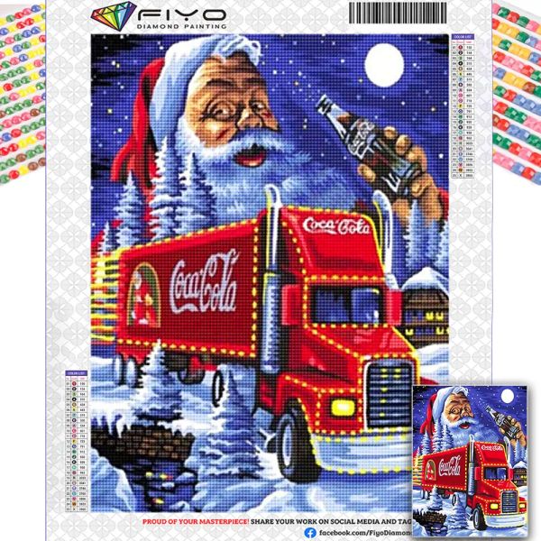 Stitch Diamond Painting Christmas Babbo Natale 5D Fai da te Diamond Ricaino Full Diamond Paesaggio Mosaico Art Picture Croce Kit Croce Navidad