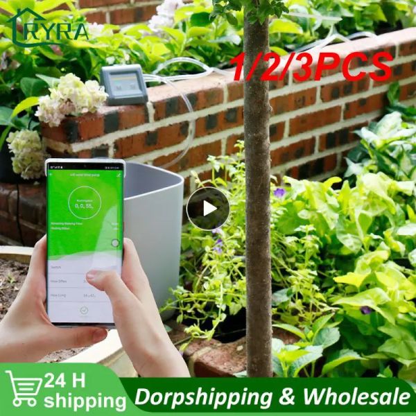 Temporizadores 1/2/3PCS Tuya RainPoint WIFI Bomba de água automática Sistema de irrigação Temporizador Planta Sistema de rega de jardim Irrigação Smart Life App