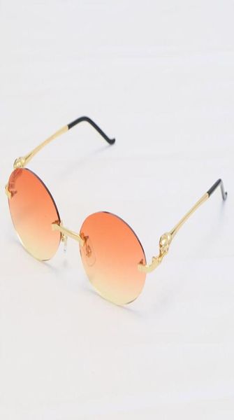 Neue Metall Randlose Sonnenbrille Männliche und Weibliche Sonnenbrille Schild Retro Designer Brillen Outdoor Design Klassische Modell Gläser M2320026