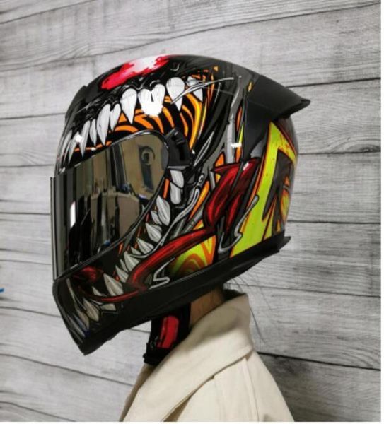 Motocicleta Crosscount de moda personalizada Capacete de lente dupla de lentes dupla Trend707589