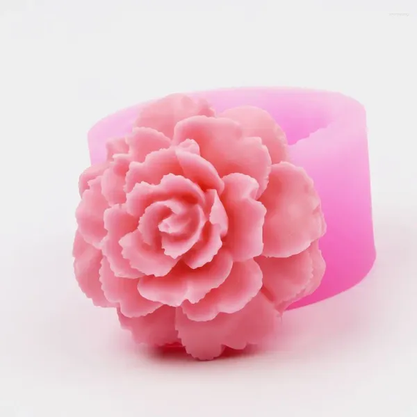 Stampi da forno Stampo in gel di silicone per realizzare strumenti di decorazione per torte al cioccolato Stampo per candele decorative a forma di fiore di sapone 3D fai da te