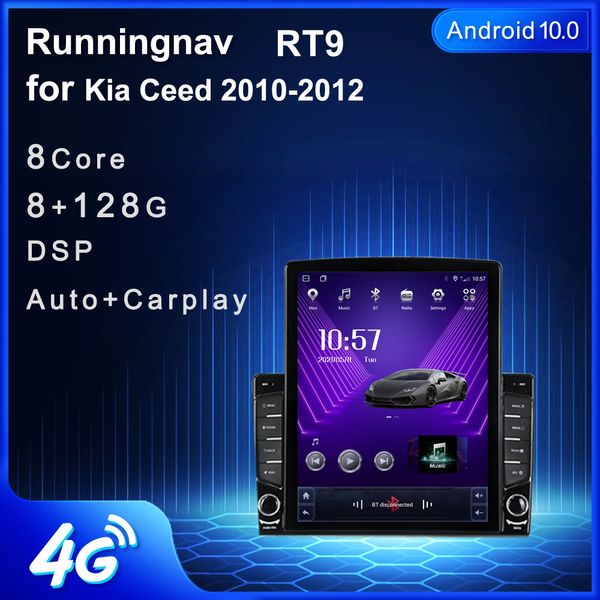 9,7-дюймовый новый Android для Kia Ceed 2010 2011 2012 Tesla Type Автомобильный DVD-радио Мультимедийный видеоплеер Навигация GPS RDS Без DVD CarPlay Android Автоматическое управление рулевым колесом