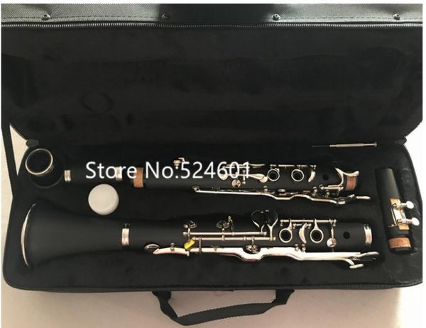 Alta qualidade 17 teclas g tune clarinete baquelite corpo prata chave instrumento musical profissional com case1295074