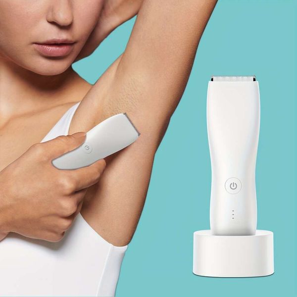 Bikini-Trimmer für Damen – Nass-/Trocken-Körperrasierer, wiederaufladbare USB-Ladestation, kabelloser, wasserdichter Rasierer, Bein-Schamhaarrasierer, das beste Geschenk für Sie