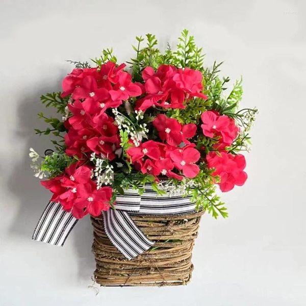 Flores decorativas lindas vasos de plantas, decorações internas, cestas de flores artificiais naturais e verdes, decorações para festas de casamento