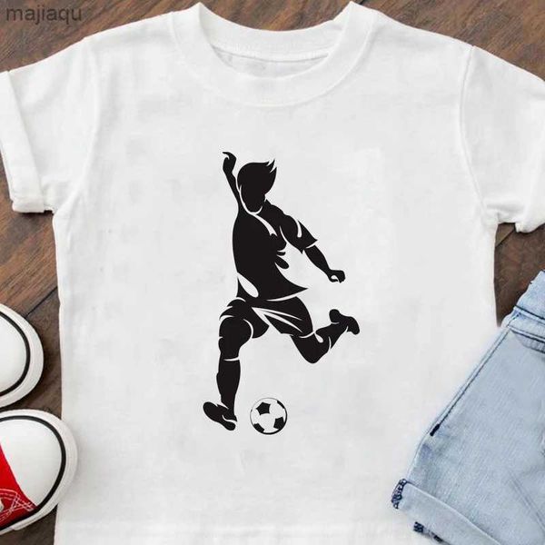 T-shirts Kinder Neue Sommer T-shirt Fußballspieler Fußball Design Gedruckt Kleidung Jungen Cool Kurzarm TopL2403