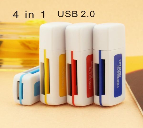 Todo 4 em 1 de alta velocidade USB 20 cartão Micro SD TFlash MS M2 TF multi leitor de cartão adaptador cartão de memória pequeno multiuso3936511