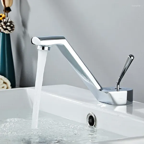 Torneiras de pia do banheiro galvanoplastia de luxo para bacia de metal com design inovador e lavatório de mão de lavagem de água fria