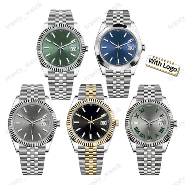 Desinger Watch Mens Rhodium Wimbledon 41mm Otomatik 2813 Hareket Saatleri Paslanmaz Çelik Jübile Kayışı Erkekler Kutu Kağıtları ile Saatler Orologio Di Lusso