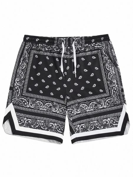 Indian Styl Totem Stampa Pantaloncini da uomo estivi Quick Dry Pantaloncini da bagno oversize Pantaloni da spiaggia casual Fi Trend Abbigliamento uomo d1JF #