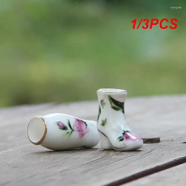 Vasen 1/3PCS Rose Kleine Keramik Kreative Tasche Dekorative Kunstwerk Miniatur Vase Modell Desktop Ornamente Für Geschenke