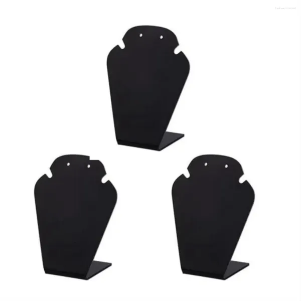 Bolsas de jóias 3Pack Acrílico Colar Display Stand Brinco Rack Pingente Titular