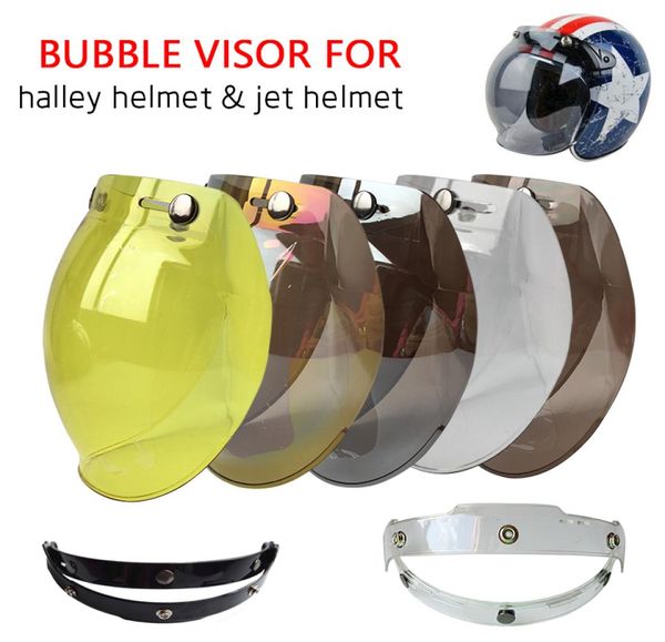 s Bubble Мотоциклетный шлем Козырек Jet Ретро Hallar Casco Маска Винтаж Шлем Bubble Visor Lens Аксессуары для шлема BV016561350