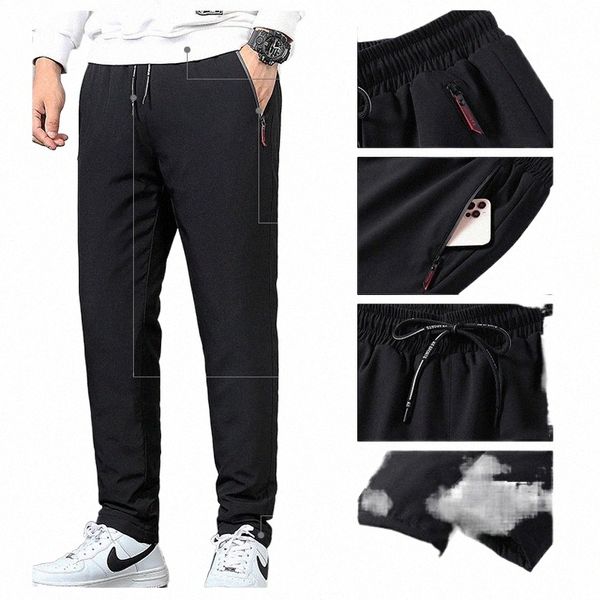 Inverno Cott Plus Veet Men's Casual Down Pants Engrossado Sweatpants Quentes Outer Wear Impermeável Leggings Charge Calças 2023 Z4iS #