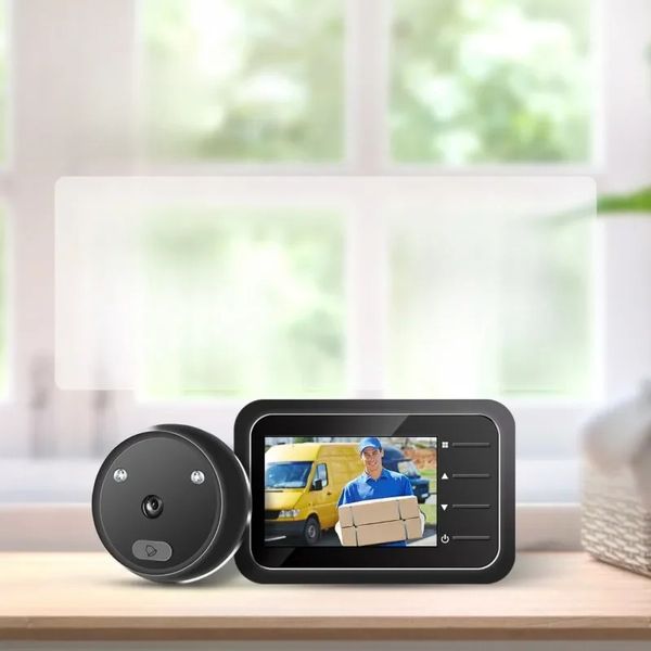 2,4-дюймовый ЖК-видеоглазок, камера дверного звонка, ИК-камера ночного видения, видеоглазок, дверной звонок, визуальный дверной звонок, умная домашняя уличная камера