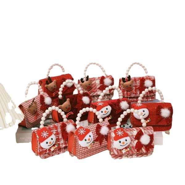 Borsa grande rossa per bambini e ragazze, regalo di Capodanno e Natale. Borsa piccola profumata e alla moda. Portafoglio per bambina Zero