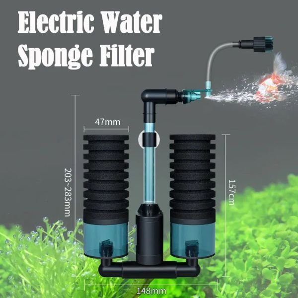 Acessórios filtro de esponja bioquímica elétrica filtro de água oxigenação bactérias aquário tanque de peixes espuma pesca carbono koi aquascaping