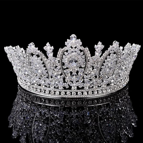 Princess Crown Hadiyana Classic Design Elegant Wedding Bridal Hair Jewelry Tiaras e Zircon BC5069 Corona Princesa 240311