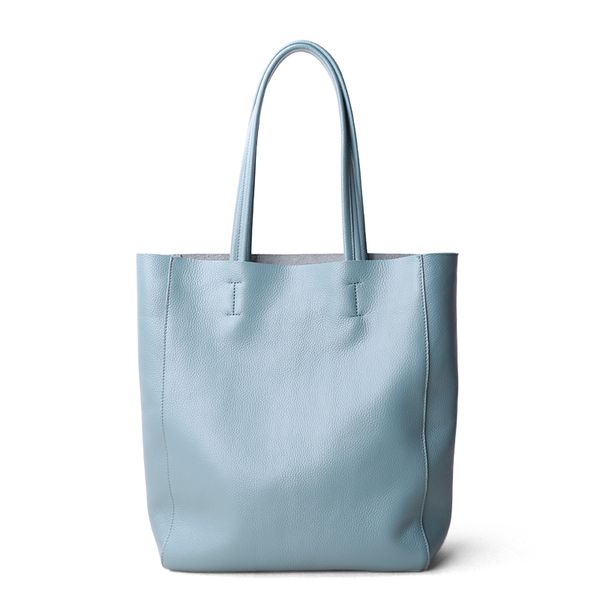 Большая вместительная сумка из натуральной кожи через плечо, сине-коричневая, весна-лето, женская сумка, сумки, женские сумки на плечо, клатч с буквенным принтом