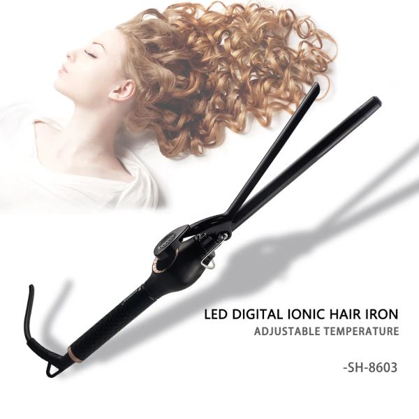 Ferros de cabelo profissional ferramentas cerâmica curling ferro salão barbeiro acessórios cabeleireiro elétrico modelador cabelo rolo curling wand