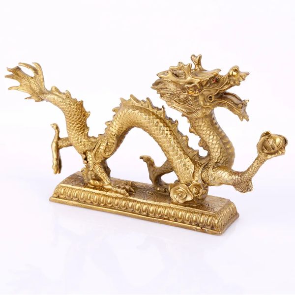 Sculture Dodici Zodiaco di buon auspicio rame bronzo drago pendolo decorazioni Feng Shui home office Qinglong buona fortuna decorazione drago