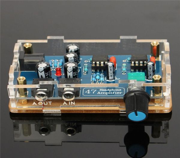 Fonte de alimentação única portátil amplificador de fone de ouvido HIFI PCB AMP Kit DIY para fone de ouvido DA47 Acessórios eletrônicos Parts2806033