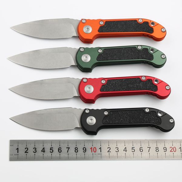 1 Pz Nuovo CK LUDT AUTO Coltello tattico D2 Stone Wash Drop Point Lama CNC Manico in alluminio aeronautico Escursione di campeggio esterna Sopravvivenza Coltelli tascabili EDC