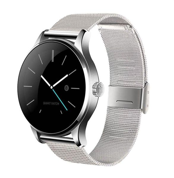 K88h relógio inteligente 1 22 Polegada ips tela redonda suporte monitor de freqüência cardíaca bluetooth smartwatch para apple huawei ios android228d1025356