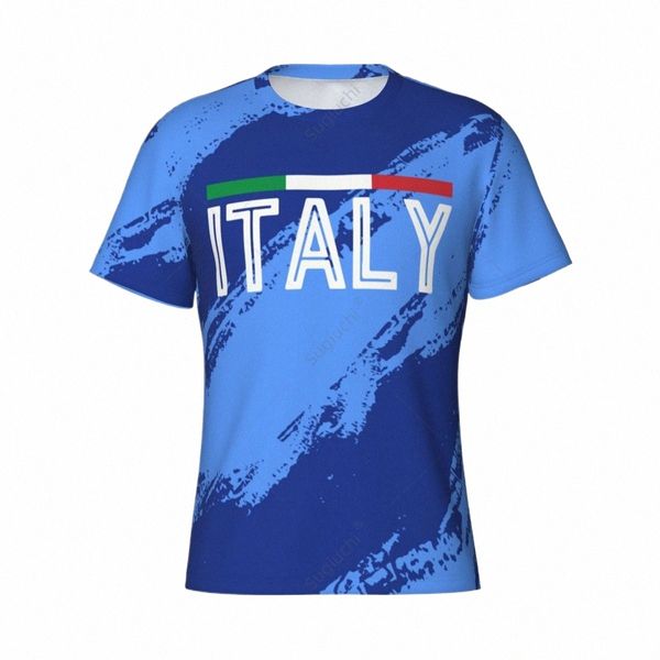 Özel İsim Nunber Forza İtalya bayrak Italia Erkekler Sıkı Spor T-Shirt Kadın Tees Futbol Futbol Hayranları 730W#