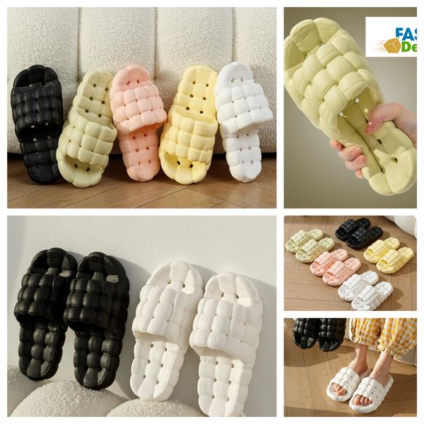 Chinelos para casa sapatos gai slide quarto chuveiro quartos quente pelúcia sala de estar macio usar chinelo de algodão ventilar mulher homem rosa branco