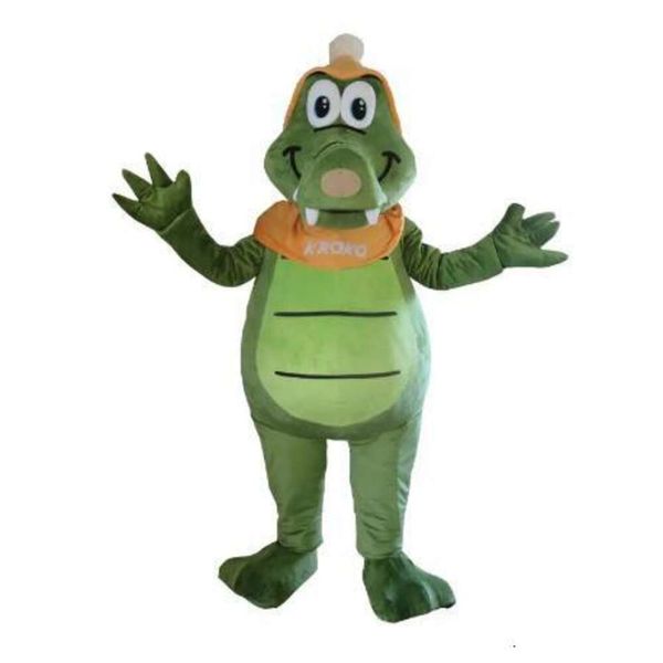 Costumi della mascotte Costume della mascotte del vestito operato dalla peluche del fumetto della mascotte del coccodrillo verde di Natale di Halloween