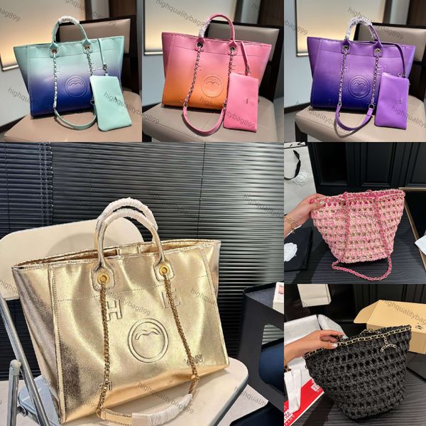 Neue Strandtasche, übergroße Einkaufstasche, einfache, lässige Designer-Tasche, geeignet für Geschäftsreisen, luxuriöse Damen-Clutch-Einkaufstasche, weibliche Geldbörse, Geldbörse