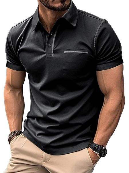 Camisa pólo masculina manga curta camisas táticas piquê camisa de golfe S M L XL XXL