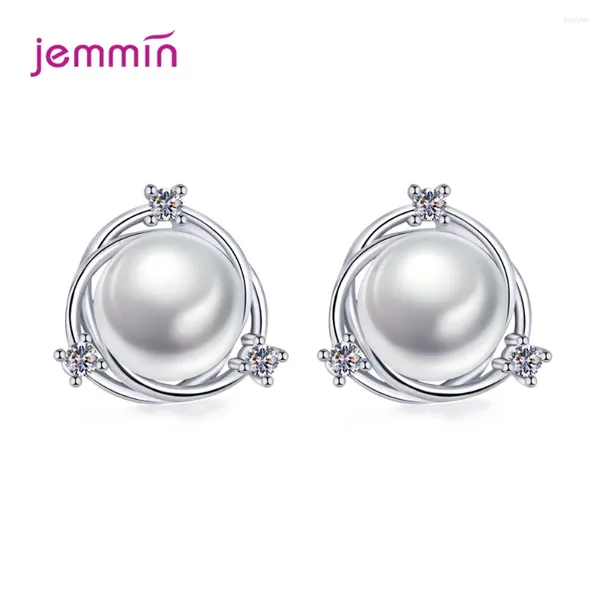 Ohrstecker Verkauf Reines 925 Sterling Silber Fantastische Perle Modeschmuck Für Frauen Hochzeit Ohrring Bijoux